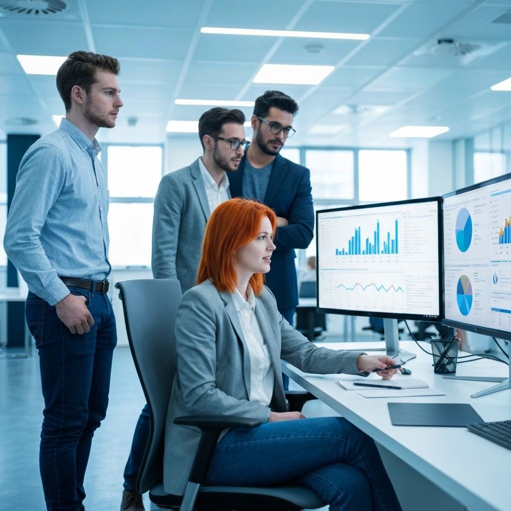 Team analyzing campaign performance